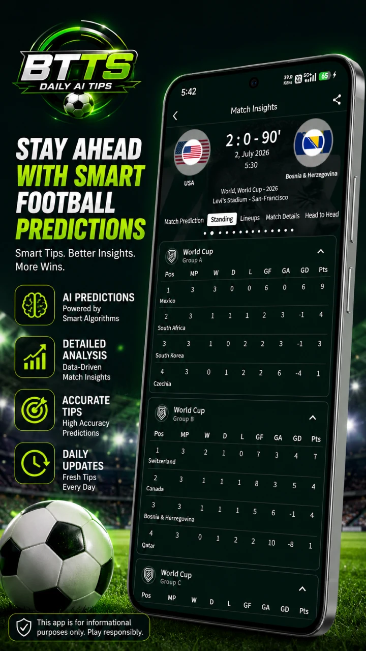 BTTS Daily AI Tips screenshot
