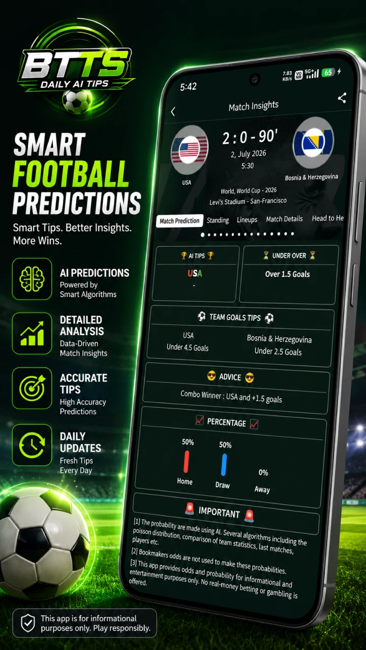 BTTS Daily AI Tips screenshot